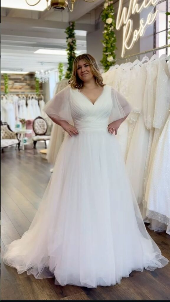 Ethereal Flutter Sleeves with Flowing Tulle