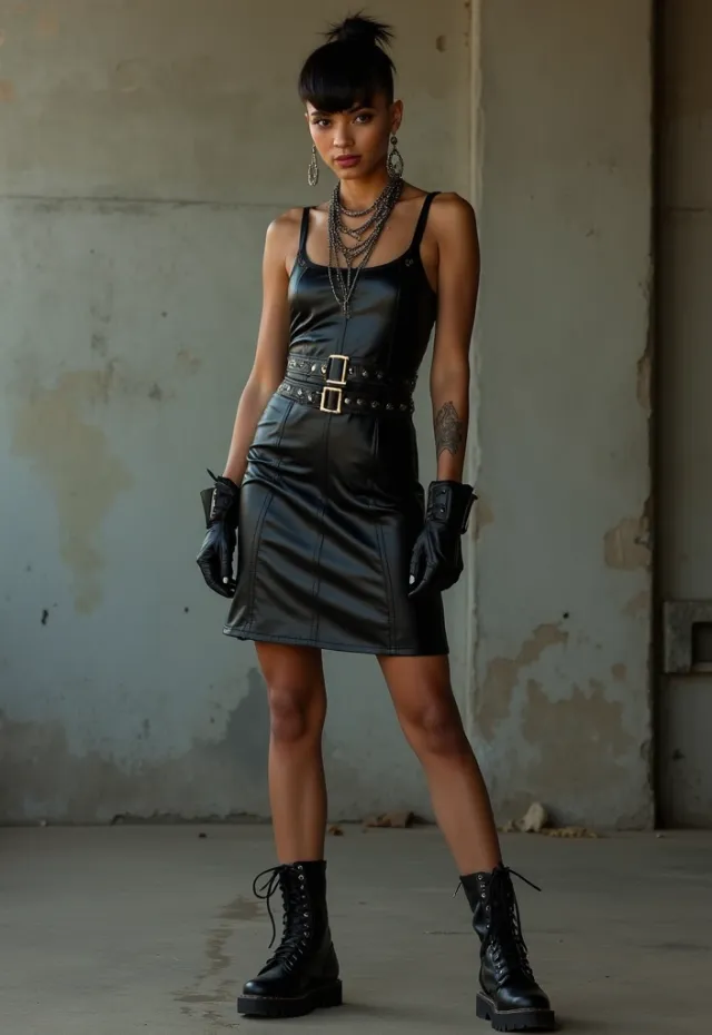 Edgy Leather Accents
