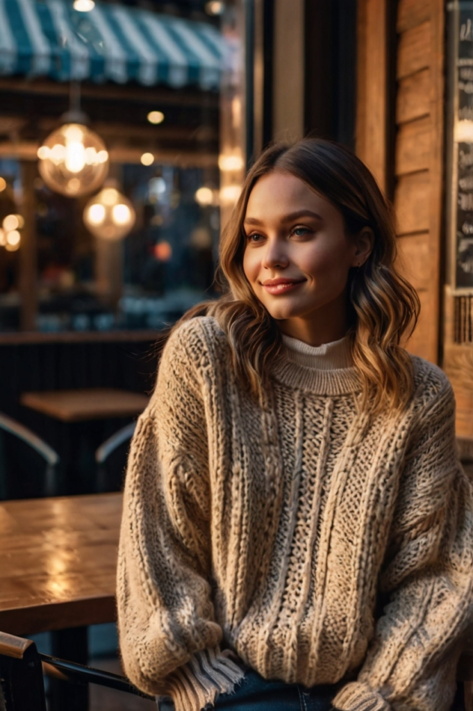 Chunky Knit Sweater and Skinny Jeans