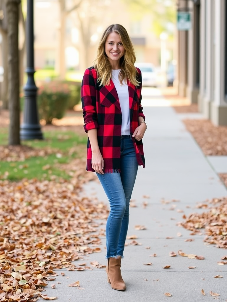 Plaid Shacket and Jeans