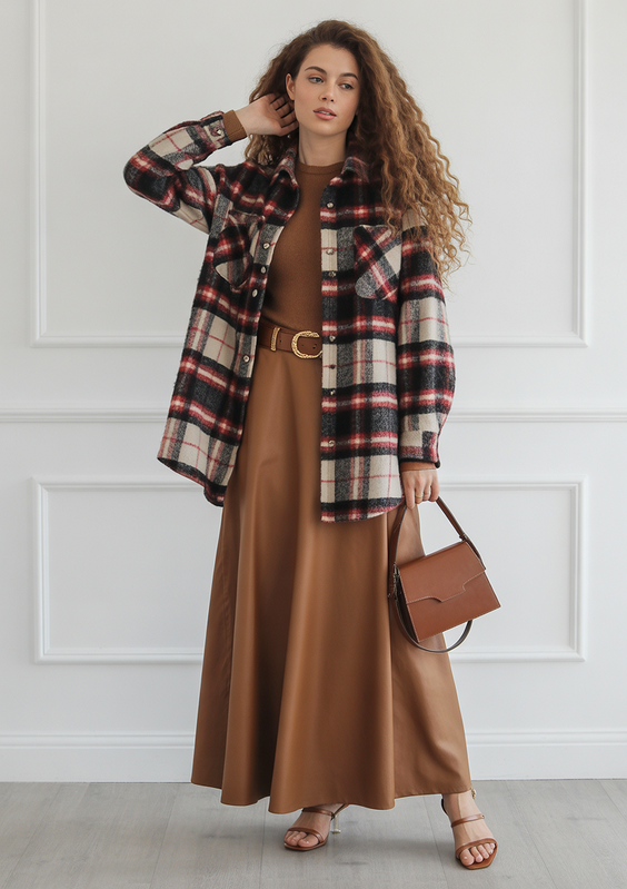 Soft Plaid Layers for Early Spring Calm