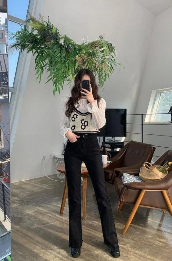 Graphic Tee with Black Tailored Pants