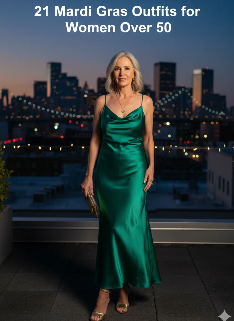 Emerald Satin Slip Dress