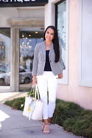 Seersucker Blazer and White Jeans